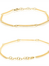 14K Yellow Gold Bar & Diamond Station Bracelet