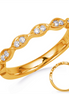 14K Yellow Gold And 0.13 CTW Diamond Band
