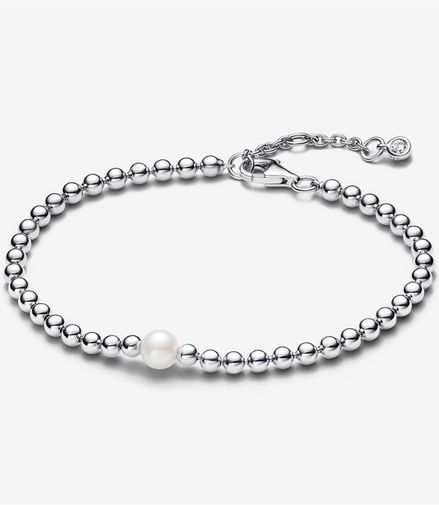 Pandora Timeless Treated Freshwater Cultured Pearl & Beads Bracelet Size 20