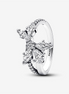 Pandora Timeless Sparkling Asymmetrical Herbarium Cluster Ring Size 7.5
