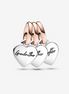 Pandora Moments Two-tone Splittable Family Generation of Hearts Triple Dangle Charm