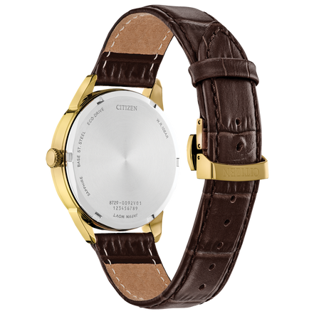 Citizen Classic Rolan Black Dial Brown Leather Strap Watch