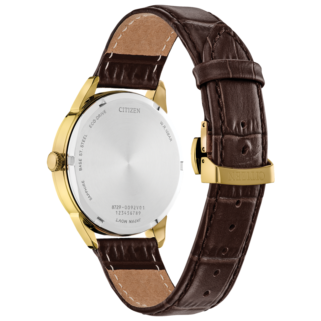 Citizen Classic Rolan Black Dial Brown Leather Strap Watch