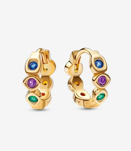 Pandora Marvel The Avengers Infinity Stones Hoop Earrings