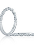 A.JAFFE 14K White Gold Diamond Stackable Wedding Band