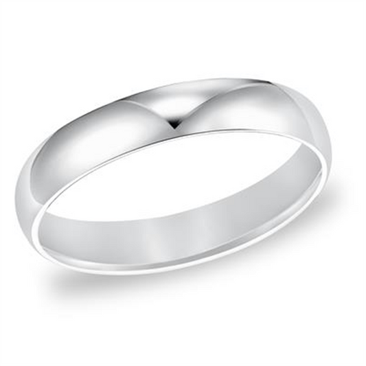 Frederick Goldman 14K White Gold Comfort Fit Wedding Band Size 10