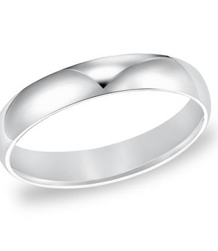 Frederick Goldman 14K White Gold Comfort Fit Wedding Band Size 10