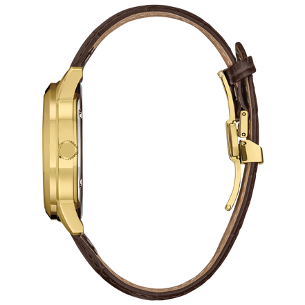 Citizen Classic Rolan Black Dial Brown Leather Strap Watch