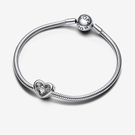Pandora Moments Radiant Heart & Floating Stone Charm