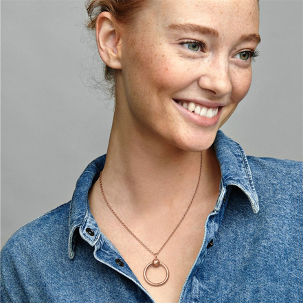 Pandora Moments Small Rose O Pendant