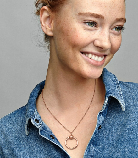 Pandora Moments Small Rose O Pendant