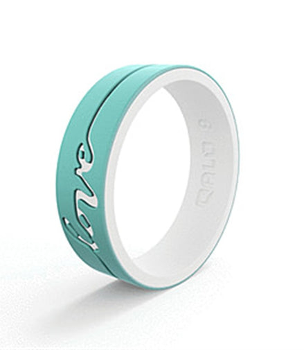 QALO Ladies Strata Love Silicone Ring
