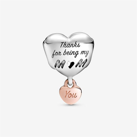 Pandora Moments Love You Mom Heart Charm