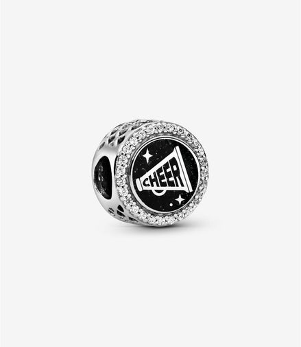 Cheer Megaphone Engravable Button Charm