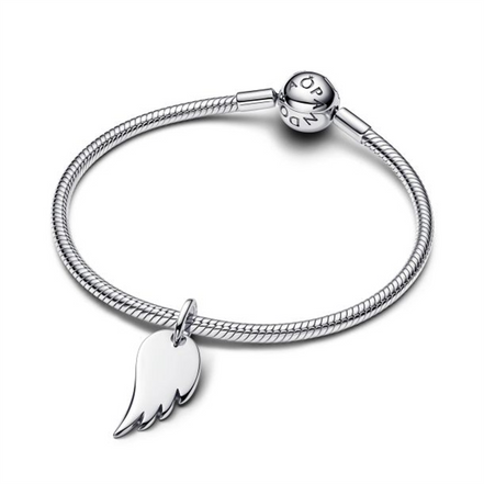 Pandora Engravable Angel Wing Tag Pendant
