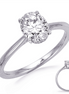14K White Gold And 0.13 CTW Diamond With Hidden Halo Semi-Mount Engagement Ring
