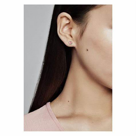 Pandora Moments Pink Sparkling Crown Stud Earrings
