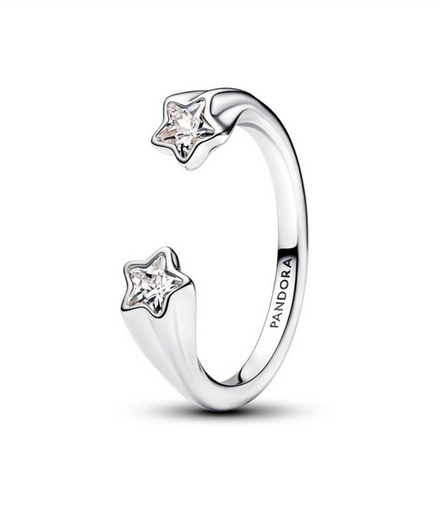 Pandora Timeless Shooting Stars Open Ring Size 7