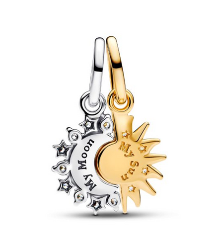 Pandora Moments Splittable Sun And Moon Dangle Charm