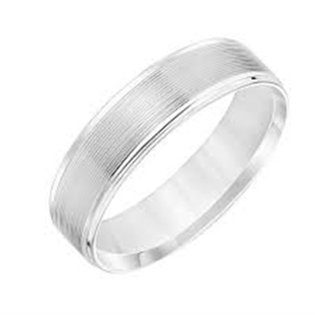 Men's 14k White Gold Wedding Band