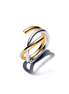 Pandora Organically Shaped Two-tone Double Ring Size 7