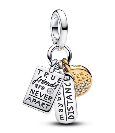 Pandora ME/Moments Friendship Triple Gold-Plated Dangle Charm