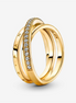 Pandora Timeless Crossover Pavé Triple Band Ring Size 7.5