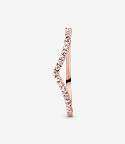 Pandora Timeless Sparkling Wishbone Ring Size 7