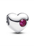 Pandora Engravable True Red Stone Heart Charm