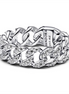 Pandora Timeless Pavé Cuban Chain Ring Size 6