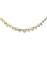 14K Yellow Gold 1.05 CT 17 Stone Graduated Diamond Necklace