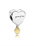 Two Hearts Dangle Charm