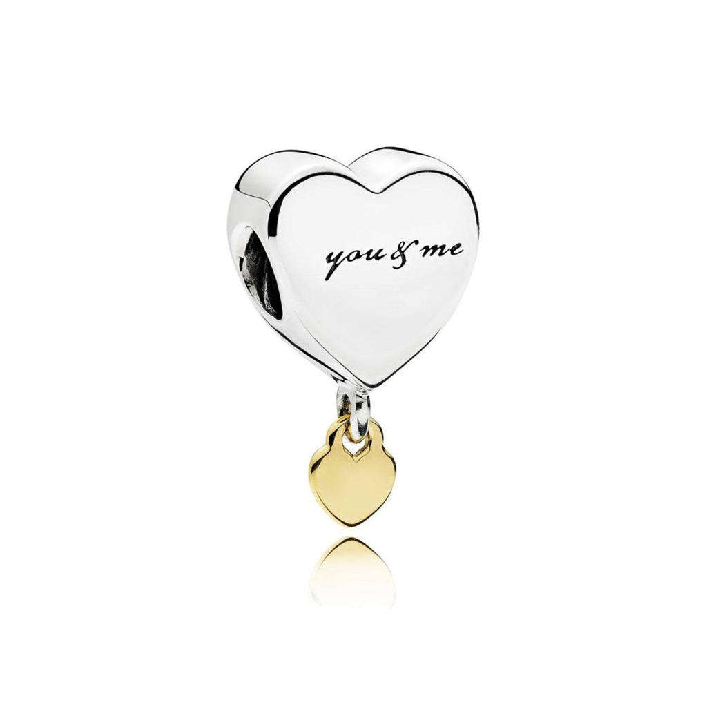 Two Hearts Dangle Charm