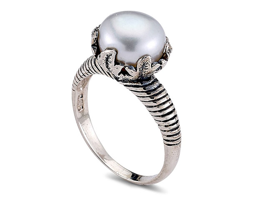 Samuel B Padama Sterling Silver And Freshwater Pearl Ring