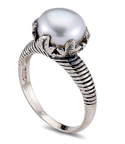 Samuel B Padama Sterling Silver And Freshwater Pearl Ring