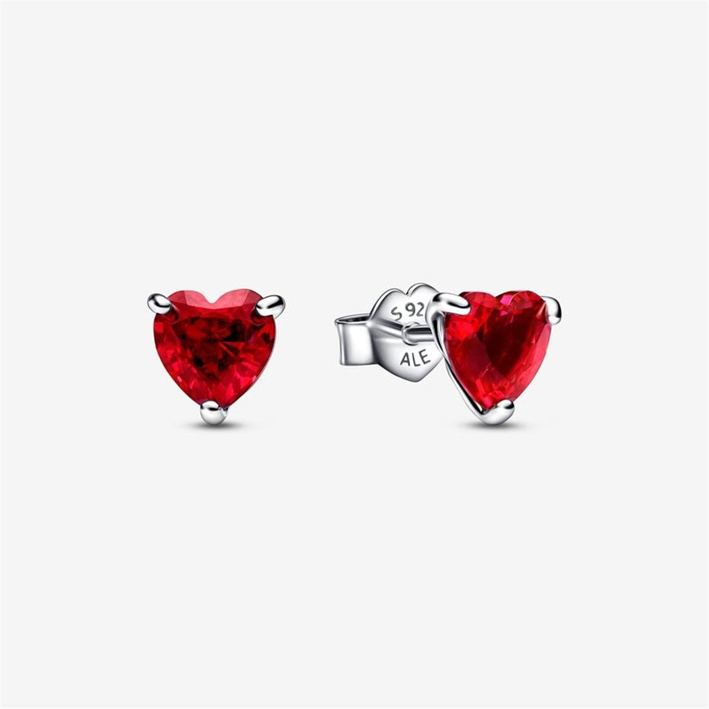 Pandora Moments Red Heart Stud Earrings