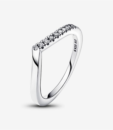 Pandora Timeless Wish Half Sparkling Ring Size 7.5