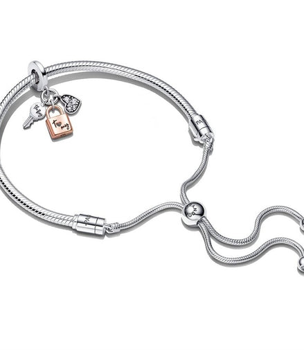 Pandora Moments Padlock & Heart Bracelet Gift Set