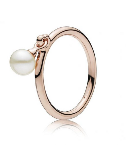 Pandora Rose Contemporary Pearl Ring Size 7