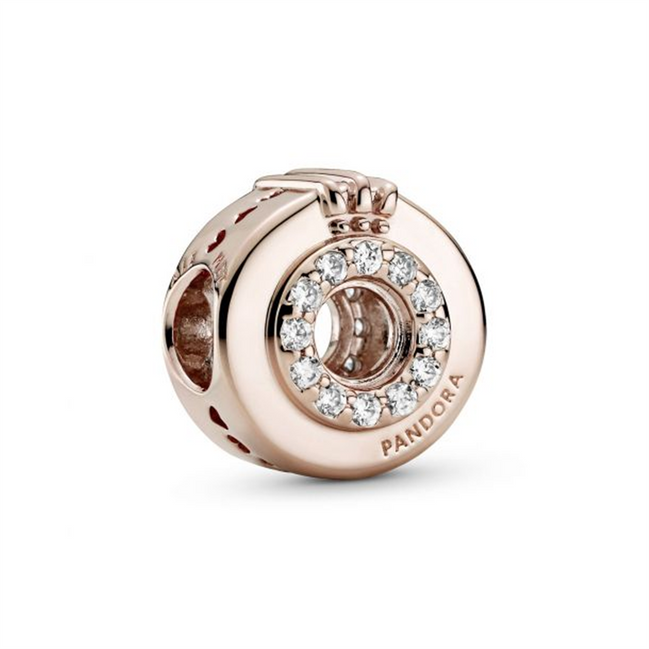 Pandora Open Center Pavé Crown O Charm
