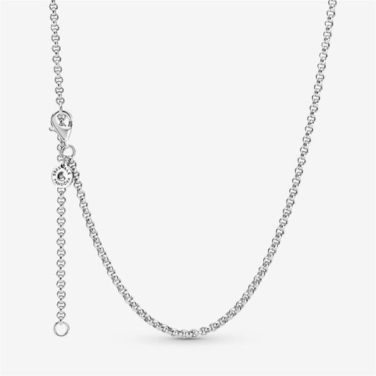 Pandora Moments Silver Rolo Chain Necklace 60 cm