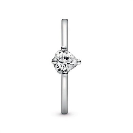 Pandora Timeless Clear Heart Solitaire Ring Size 6
