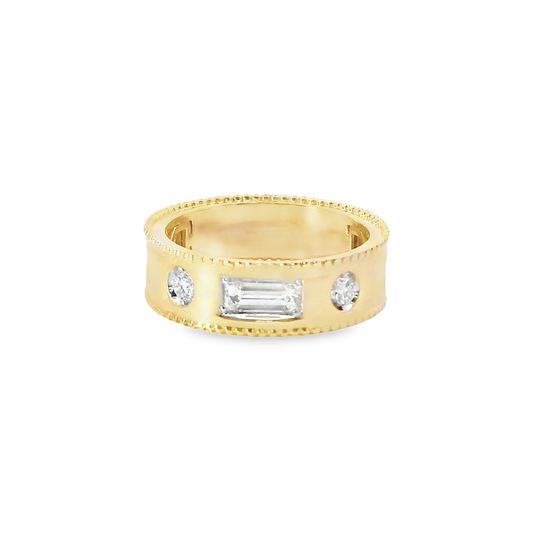 14K Yellow Gold And 0.46 CTW Diamond Ring