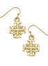 Susan Shaw Jerusalem Cross Drop Earrings