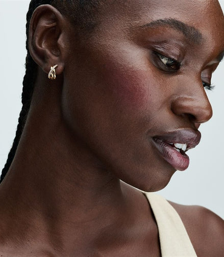 Pandora Signature Crossover Pavé Hoop Earrings