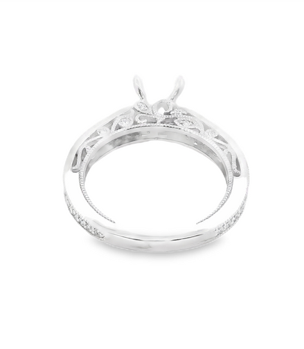 Artcarved 14K White Gold Diamond Semi-mount Engagement Ring