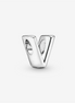 Pandora Moments Letter V Silver Charm