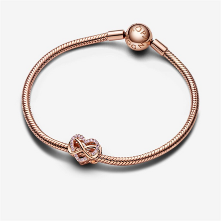Pandora Moments Family Infinity Pink Heart Charm
