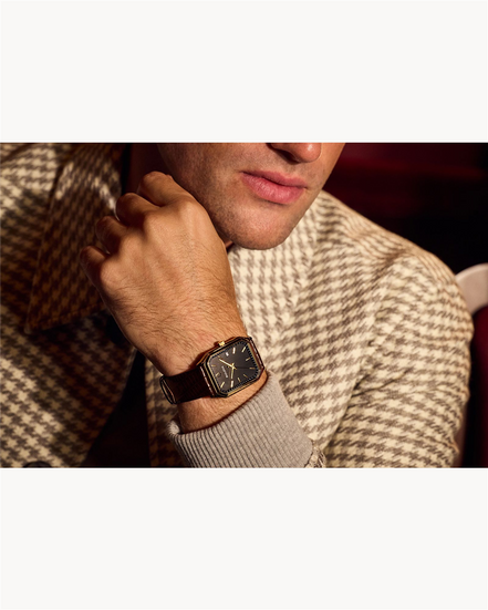 Bulova Tony Bennett “We Are All Here” Black Dial Brown Leather Strap Watch
