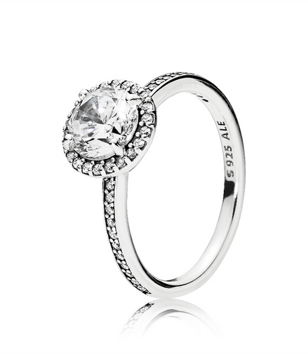Pandora Timeless Round Sparkle Halo Ring Size 52